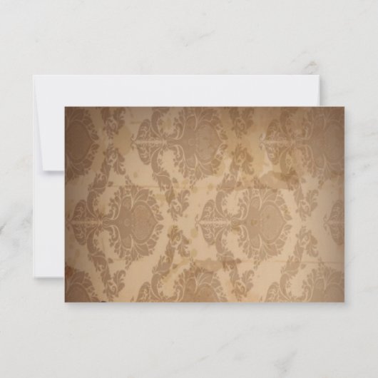Damask Western Cowboy mariage réponse RSVP (Dos)