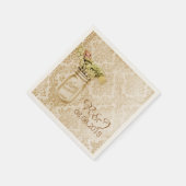 damask western floral mason jar bruiloft servetten (Hoek)
