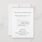 Damask White Birthday Party Celebration RSVP (Achterkant)