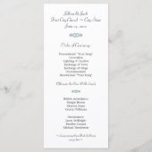 Damask White WEDDING Programme (Dos)