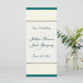 Damask White WEDDING Programme (Debout devant)