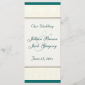 Damask White WEDDING Programme (Devant)