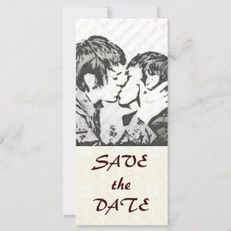 Damask White WEDDING Save-the-Date