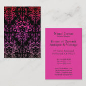 Damask Wildbloemen, MIDNIGHT MASQUERADE Visitekaartje (Voorkant / Achterkant)