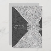 Damask Womans 30ste verjaardag uitnodiging (Voorkant / Achterkant)