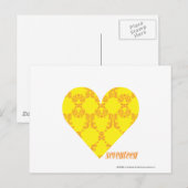 Damask Yellow-Oranje 4 Briefkaart (Voorkant / Achterkant)