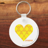 Damask Yellow-Oranje 4 Sleutelhanger (Voorkant)