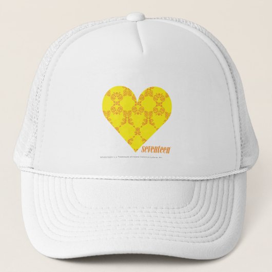 Damask Yellow-Oranje 4 Trucker Pet (Voorkant)