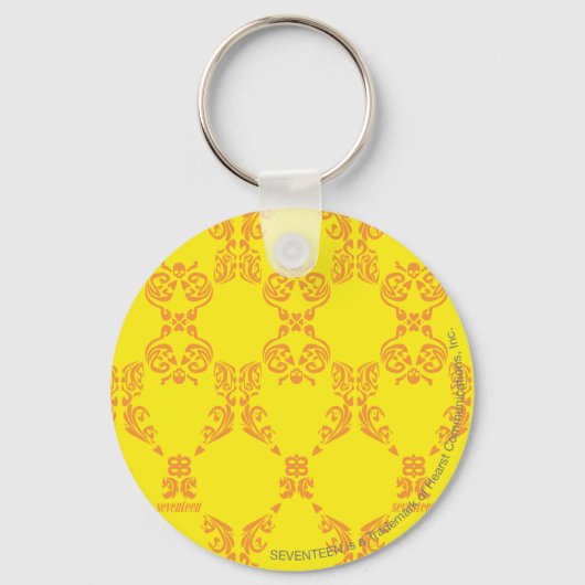 Damask Yellow-Oranje Sleutelhanger (Voorkant)