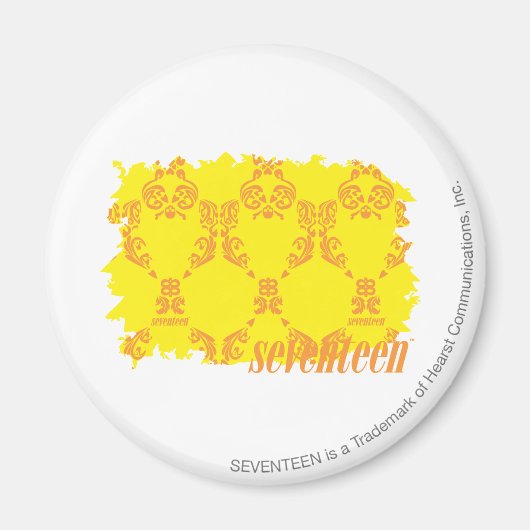 Damask Yellow-Sinaasappel 2 Magneet (Voorkant)
