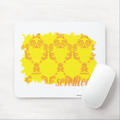 Damask Yellow-Sinaasappel 2 Muismat (Met muis)
