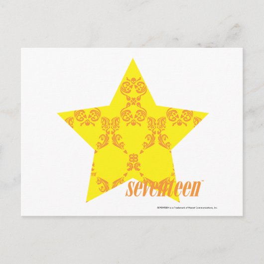 Damask Yellow-Sinaasappel 3 Briefkaart (Voorkant)