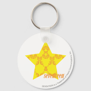 Damask Yellow-Sinaasappel 3 Sleutelhanger