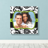 Damask Your Photo Wrapped Canvas Afdruk (Insitu (Houten vloer))
