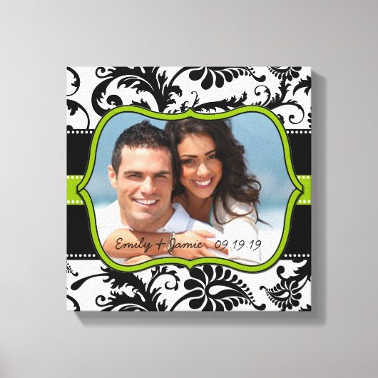 Damask Your Photo Wrapped Canvas Afdruk (Voorkant)
