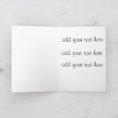 Damask zwart wit en heet roze kaart (Binnen)