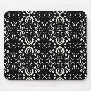 Damask - (zwart-wit) muismat