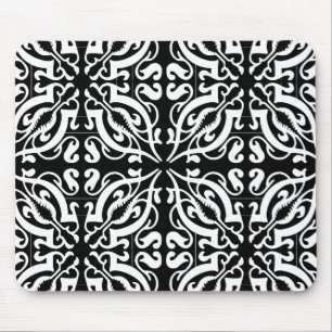 DAMASK - Zwarte achtergrond Muismat