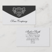 Damaskus envelop zwart en wit visitekaartje (Voorkant / Achterkant)