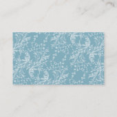 Damaskweekbloemen dagelijks blauw visitekaartje (Achterkant)