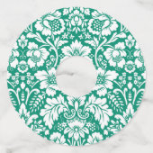 Damaspatroon 10 wijnglaslabel (Achterkant)