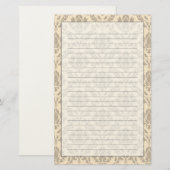 Damaspatroon 3 briefpapier (Voorkant / Achterkant)