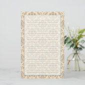 Damaspatroon 3 briefpapier (Staand voorkant)