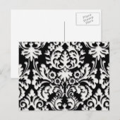 DamasPatroon in zwart-wit Briefkaart (Voorkant / Achterkant)