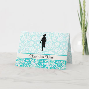 Damaspatroon; Meisje aan het lopen Kaart