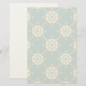 Damaspatroon met abstracte elementen briefpapier (Voorkant / Achterkant)