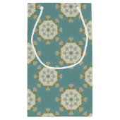 Damaspatroon met abstracte elementen klein cadeauzakje (Achterkant)