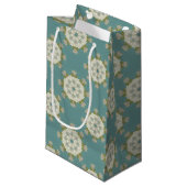 Damaspatroon met abstracte elementen klein cadeauzakje (Voorkant Gekanteld)