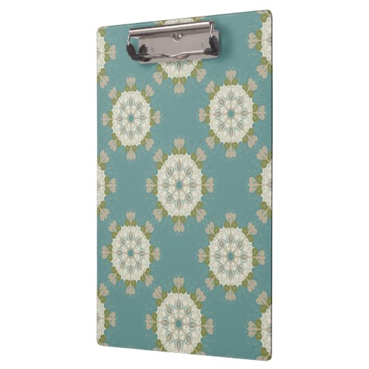 Damaspatroon met abstracte elementen klembord (Links)