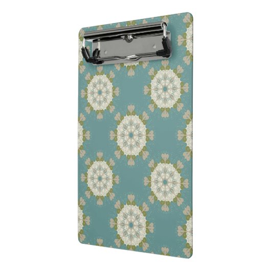 Damaspatroon met abstracte elementen mini klembord (Angled2)