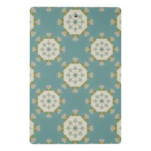 Damaspatroon met abstracte elementen mini klembord (Achterkant)