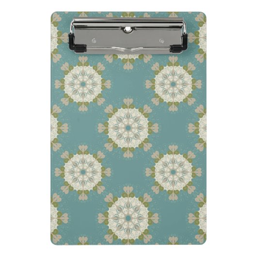 Damaspatroon met abstracte elementen mini klembord (Voorkant)