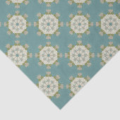 Damaspatroon met abstracte elementen tissuepapier (Detail)