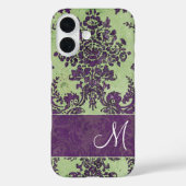  Damaspatroon met monogram Case-Mate iPhone Case (Achterkant)