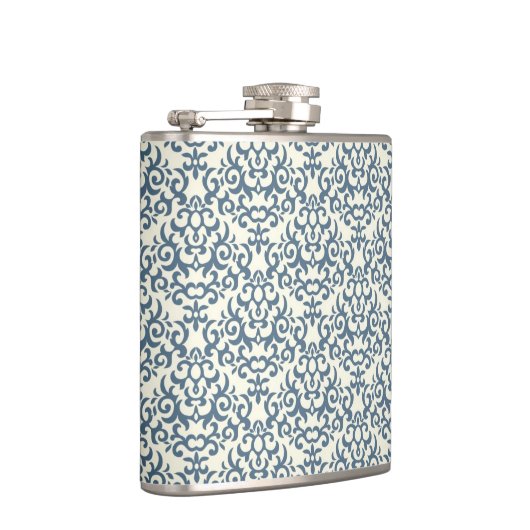 Damaspatroon op verloopachtergrond 2 heupfles (Rechts)