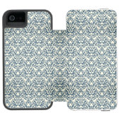 Damaspatroon op verloopachtergrond 2 incipio iPhone portemonnee hoesje (Agenda Open)
