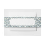 Damaspatroon op verloopachtergrond 2 uitnodigingen wikkel (Voorkant Voorbeeld)