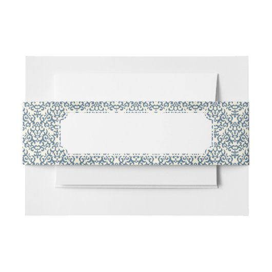 Damaspatroon op verloopachtergrond 2 uitnodigingen wikkel (Voorkant Voorbeeld)
