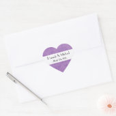 Damaspatroon, Paarse Damask, bruiloft Hart Sticker (Envelop)