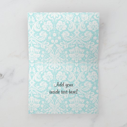 DamasPatroonfiets; Blauwgroen Notitiekaartje (Binnen)