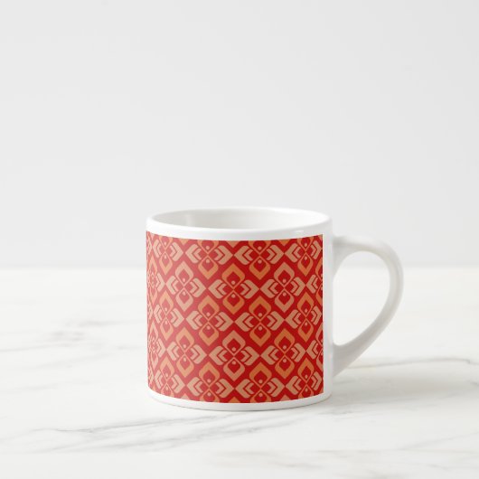 Damasrood en gouden patroon espresso-mok espresso kop (Rechts)
