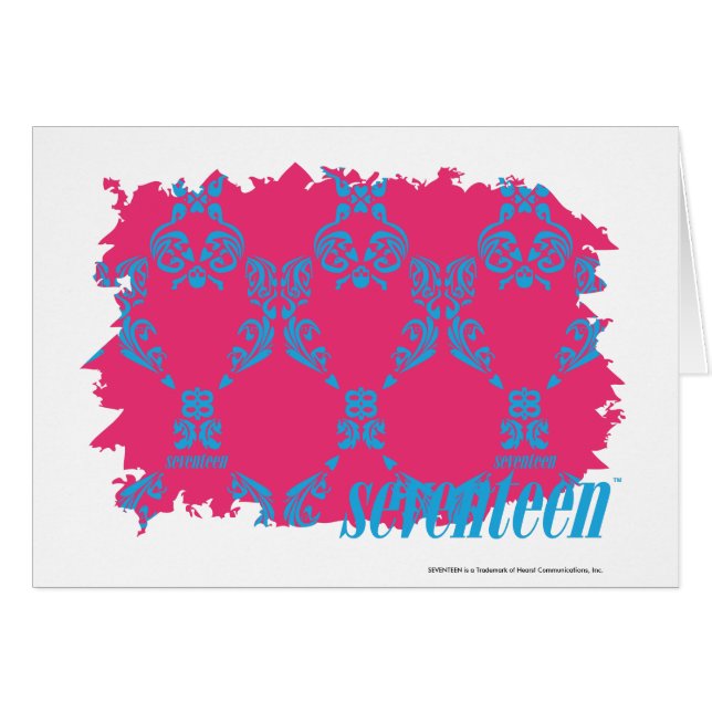 Damassé 3 Aqua-Magenta (Devant horizontal)