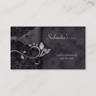 Damassé âgée par gris de noir de carte de visite