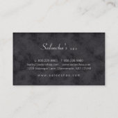 Damassé âgée par gris de noir de carte de visite (Dos)