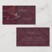 Damassé âgée par rouge de Bourgogne de carte de (Devant / Derrière)