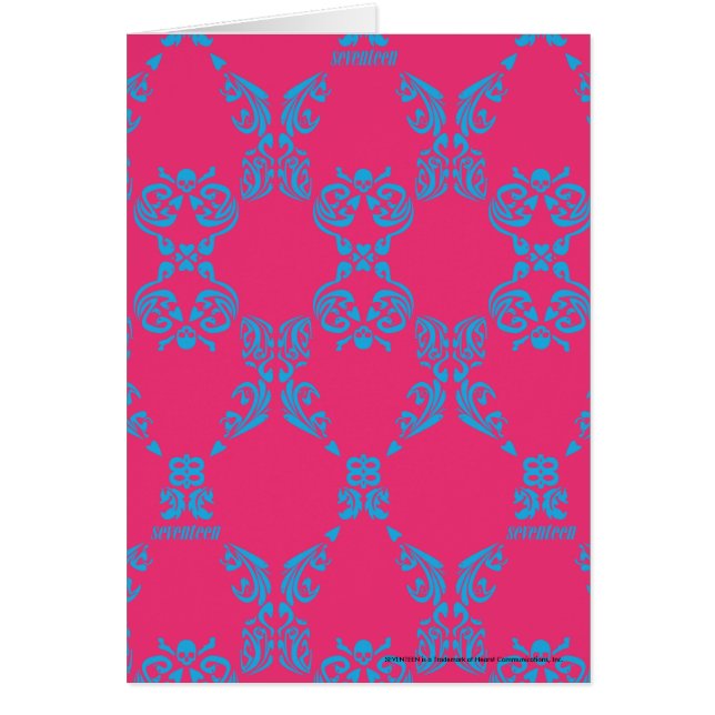 Damassé Aqua-Magenta (Devant)